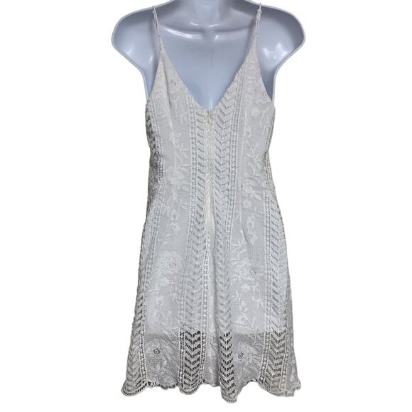 ASTR The Label White Lace Up Mini Dress Womens Size S - Picture 5 of 9